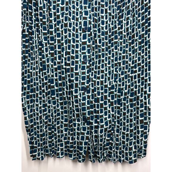 Lane Bryant Geometric Print Button Up Blouse Top Stretch Sz 18/20 Office Casual - Picture 3 of 11